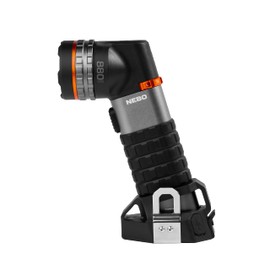 NEBO LUXTREME SL50 Spotlight | 450 Lumens, Very Bright 1/2 Mile Beam, Waterproof, 40 Hours Run Time or Nonstop Use With 12V Adapter, Rechargeable LED Flashlight, Magnetic Base, Includes Charge Cable
