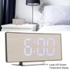 Mirror Digital Alarm Clock Temperature Display LED Curved Mirror Digital