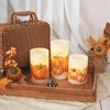 Silverstro LED Flameless Candles with Remote, Set of 3 Pumpkin
