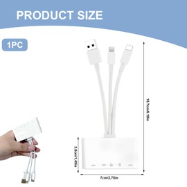 Lotnery 5-in-1 SD Card Reader for iPh & Andro/USB-C, A OTG Adapter with Dual Ports, TF/SD Slots & iPh Charging, 5Gbps High-Speed Data Transfer