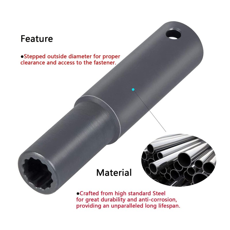 YMT 12MM 12PT 1/2 Inch Drive Extra Deep Socket Heavy