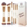 Set Brochas Maquillaje Doble 6pcs Profesional