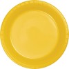 Small 7" Plastic Disposable Plates -Vibrant Solid Colors Appetizer Dessert
