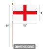 G128 50 Pack Handheld England English Stick Flags 8x12 In