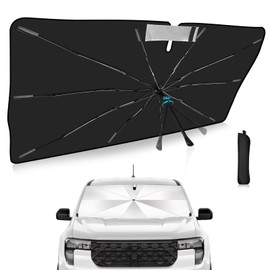 2025 Upgrade Windshield Sun Shade Umbrella Custom Fit for Ford Maverick 2022-2025 Foldable UV Protection Car Cover, Emergency Rain Shield & Dashboard Protector - Durable Auto Accessory