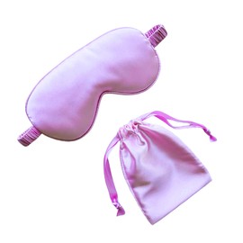 QSYW QSYW Silk Eye Mask for Sleeping - Satin Eye Cover with Silk Storage Bag Purple