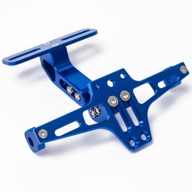 Kronox Motorcycle License Plate Bracket - Universal Fender Eliminator Kit includes Plate Holder LED Light, and reflective bolts.