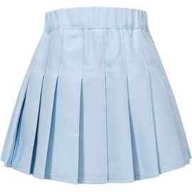 SANGTREE Falda plisada para mujeres con cómoda banda elástica casual, talla S de EE. UU. - 4XL de EE. UU, Azul/claro, M