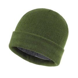 Zylioo Petite Size Satin Lined Beanie Hat,Small Heads Winter Knit Hats, Silk Lining Cuffed Beanie Cap for Women/Men