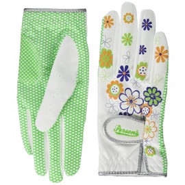Persons PSGL-16 Women's Two-Handed Gloves, Women's, White/Green, 8.3 inches (21 cm)