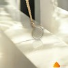 10X Magnifiers Antique Brass Chain Necklace with 40mm Diameter Glass
