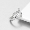 925 Silver Hug Ring Fashionable Versatile Adjustable Hugging Hands Open