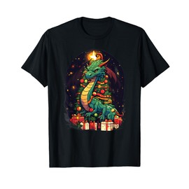 Xmas Dragon Pile Up Christmas Tree T-Shirt