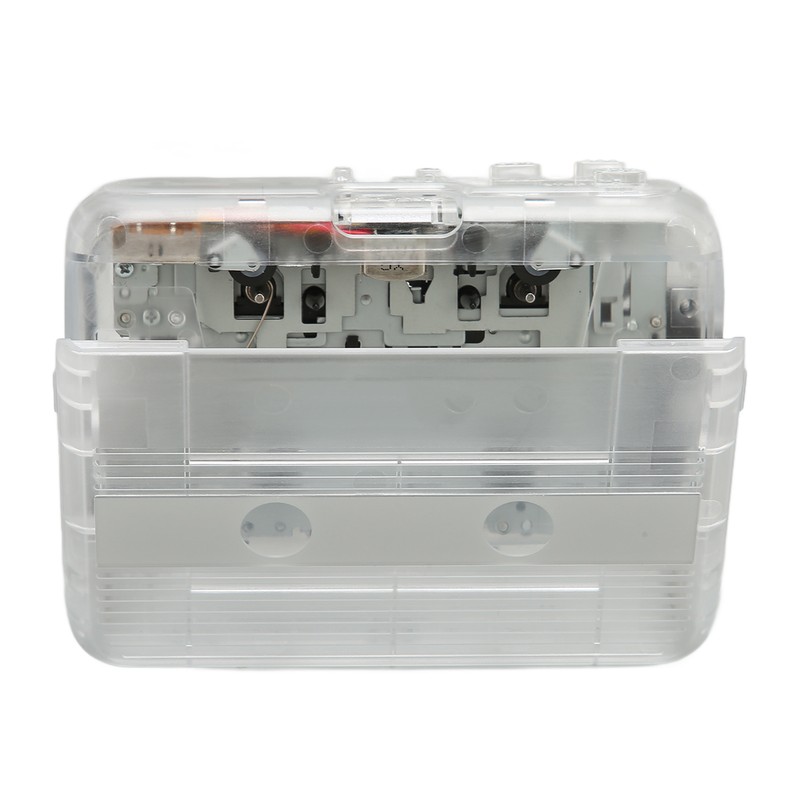 Cassette to MP3 Converter Multifunction Auto Reverse Transparent Retro Portable