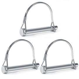 QIMEI-SHOP Pipe Folding Pins with Locking Lock Locking Pin Galvanised Cotter Pins Locking Bolt for Farm Trailer Lawn Garden M10 x 70 mm Pack of 3