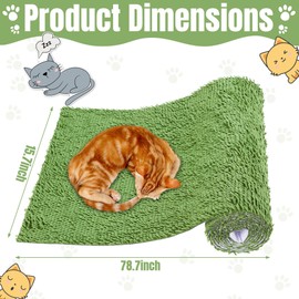 ROYALAY Cat Scratching Post Carpet Covered 78.7”x15.8”,Trimmable Self-Adhesive Mat Cat Scratcher, Furniture Protector Cat Tree Shelves Replacement Parts for Shelf Shelves Steps Couch DIY Protector