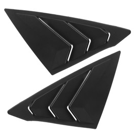 IKON MOTORSPORTS, Window Louver Compatible with 2022-2025 Honda Civic 11th Gen 4-Door Sedan, Matte Black ABS Plastic Side Vent Window Scoop Louver Cover Trim Pair
