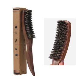 PERFEHAIR Cepillo de pelo Slick Back para mujeres y hombres | Cepillo de cerdas de jabalí curvadas naturales para cabello fino y fino y barba | Logra 