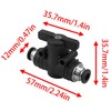 FINBe 6mm Push-in Ball Valve 1/4” x 1/4” OD Union
