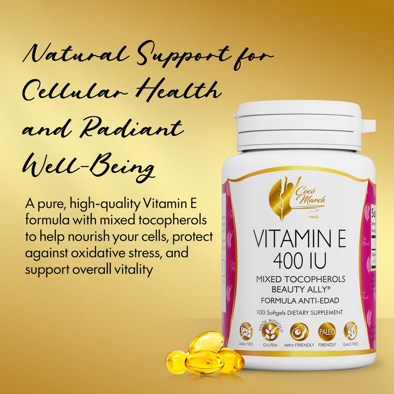 Cocó March N.M.D Natural Vitamin E 400 IU-Mixed Tocopherols, Beauty