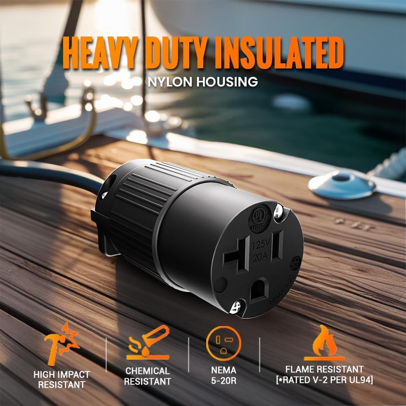 Journeyman-Pro 520CV 20 Amp 120-125 Volt, NEMA 5-20R, 2Pole 3Wire,
