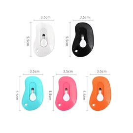 Duehut HLLMX 5 PCS Mini Utility Knives Box Cutter Retractable Letter Opener Mini Carry-on Small Box Cutter Manual Button Keychain Opener Paper Cutter for Envelope, Package, Paper Cut, Safe Mail Opener