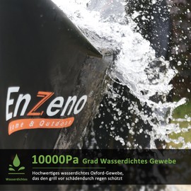 Enzeno Weatherproof Barbecue Cover, 132 x 66 x 110 cm, Gas Barbecue Cover, Dustproof Grill Tarpaulin for Weber, Brinkmann, Char Broil, Black