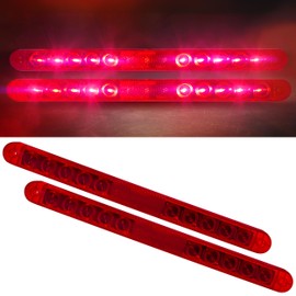 Command Electronics 12V LED Surface Mount Stop, Turn, & Tail Light – OEM RV & Trailer Hot Line Utility Light – Sealed Polycarbonate Lens – CSA Certified for the US & Canada – Red w Class A Reflex 2 Pk