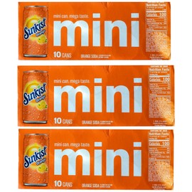 sunkisk orange 10/pack , 7.5 fl oz, total 30 cans