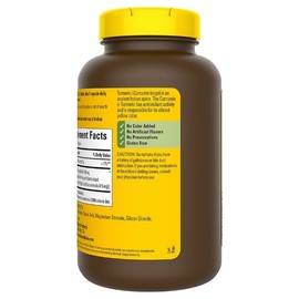 Nature Made Turmeric Curcumin with STANDARDIZED Extract (180 Capsules) + Bonus 2 Sugar-Free White Peach Hydration Sticks