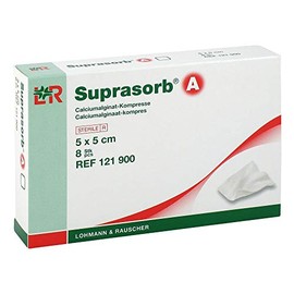 Suprasorb A Calcium Alginate Compression 8 Gauze Swabs 5 x 5 cm