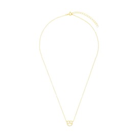 Amor 2039235 Women's Necklace with Pendant 925 Sterling Silver with Synthetic Zirconia 40 + 5 cm Pretzel Comes in Jewellery Gift Box, Sterling Silver, Cubic Zirconia