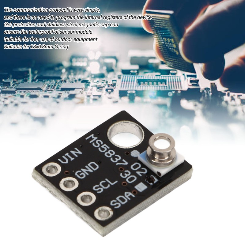 Gas Liquid Pressure Sensor GY MS5837 0.2mbar Resolution 24 Bit