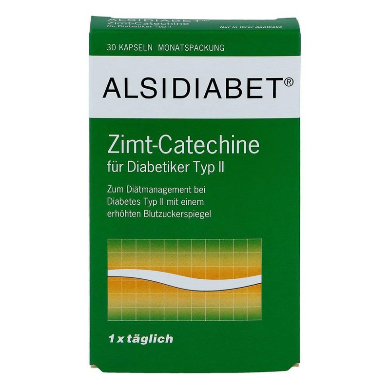 ALSIDIABET Cinnamon Catechine for Diab Type II Capsules Pack of