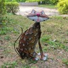 3starimex = aliases) 16" Brown Cat with Light Garden Statue