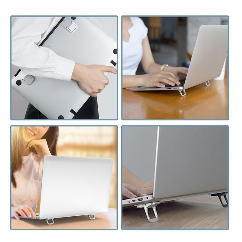 Liroyal Laptop Stand, Set of 2, PC Stand, Stick-on Type,