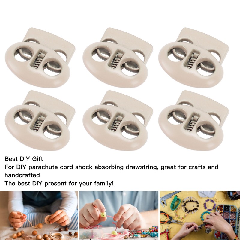 30PCS Metal Cord Locks End Spring Stop Toggle Stoppers Rustproof