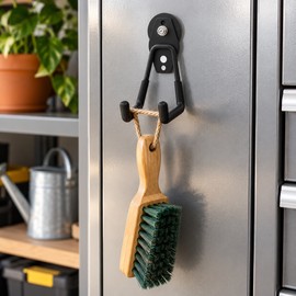 Magnetic Garage Hook, Heavy-Duty Double-Prong Tool Hanger, No-Drill Magnetic Storage Hook for Steel Toolboxes, Garage, Workshop and Home Organization