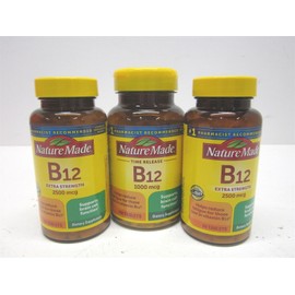 Nature Made 1000/2500 mcg Vitamin B12 Extra Strength Tablet 60/160ct - Qty 3