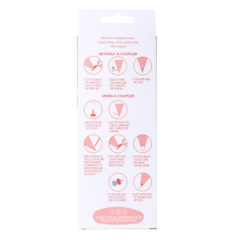 PME CH24IB125 12 Disposable Icing Piping Bags, Christmas Fun, Plastic