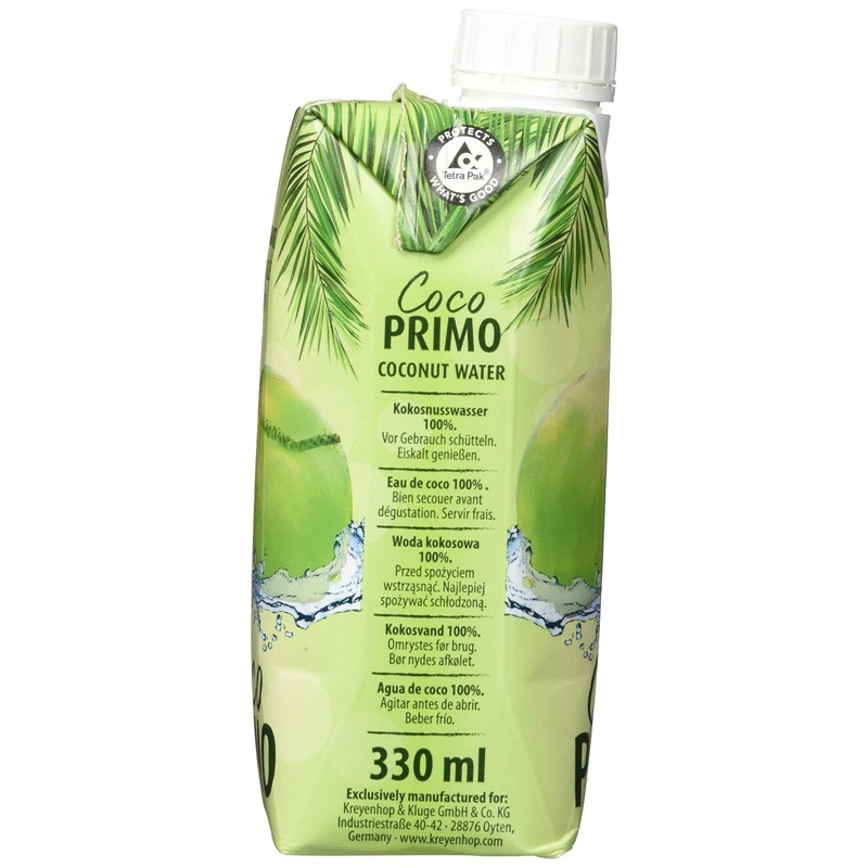 COCO PRIMO Coconut Water, Pure, Refreshing Sports Drink, Exotic Enjoyment,