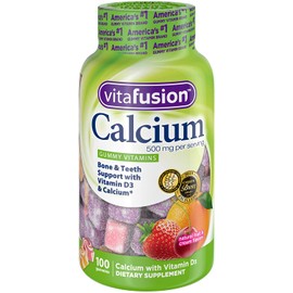 Vitafusion Calcium Supplement Gummy Vitamins, 100ct