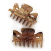 Set of 2 Small Shiny Snake Print Acrylic Hair Claws/Clamps
