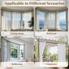 Bay Window Curtain Rods, U shaped Adjustable Curved Curtain Rods