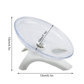 Litewoo Hamster Toys Wheel Exercise Flying Saucer,Silence Run Spinner, for Gerbil Rat Mouse Mice Hamster and Other Small Animal(White)