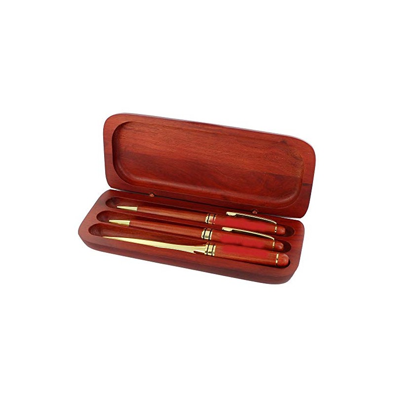 Pen, Pencil and Letter Opener Rosewood Finished Box Sets