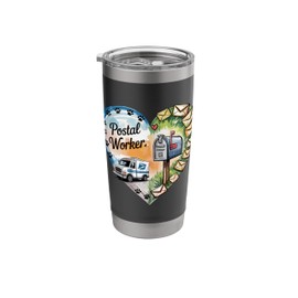 Postal Worker Delivery Service Post Office World Post Day Stainless Steel Insulated Tumbler