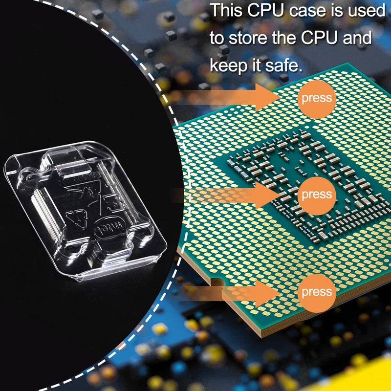 Xiatiaosann CPU Case Tray for Intel, Clamshell Plastic Protective Box