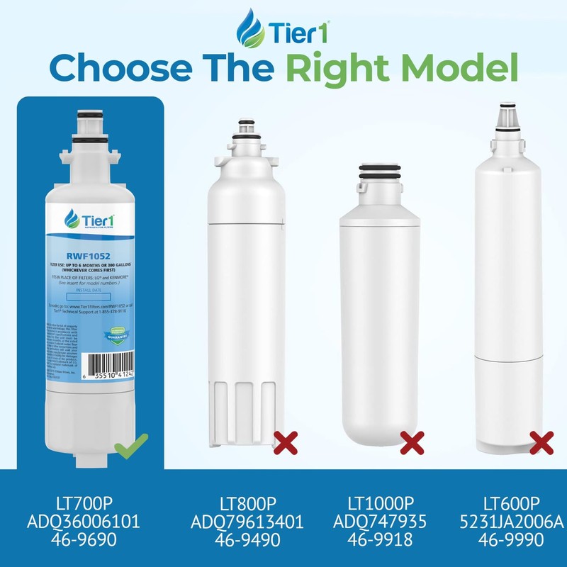 Tier1 RWF1052 ADQ36006101 Refrigerator Water & Air Filter Combo |