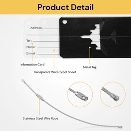 EZONEDEAL EZONEDEAL Aluminium Alloy Suitcase Secure Label ID,Aluminium Alloy Luggage Travel Suitcase Tag Luggage Bag Case Tags Business Card Holder/Travel ID Bag Tag with Privacy Cover (RED)